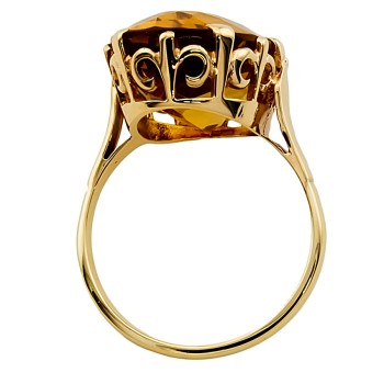 9ct Gold Citrine Ring size P